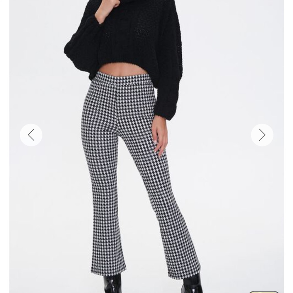 Forever 21 Houndstooth Flare Pants